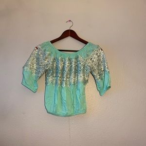 Aquamarine Crop Top